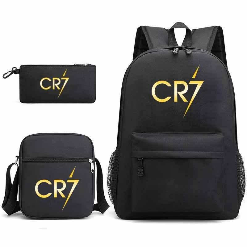 Youth Fashion Backpack Shoulder Bag Pencil Case Children'S Student School Bag 3-Piece Set