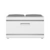 Opal White Shoe Cabinet Seat 4 Shelves For Hallway For Shoes For Home For Office