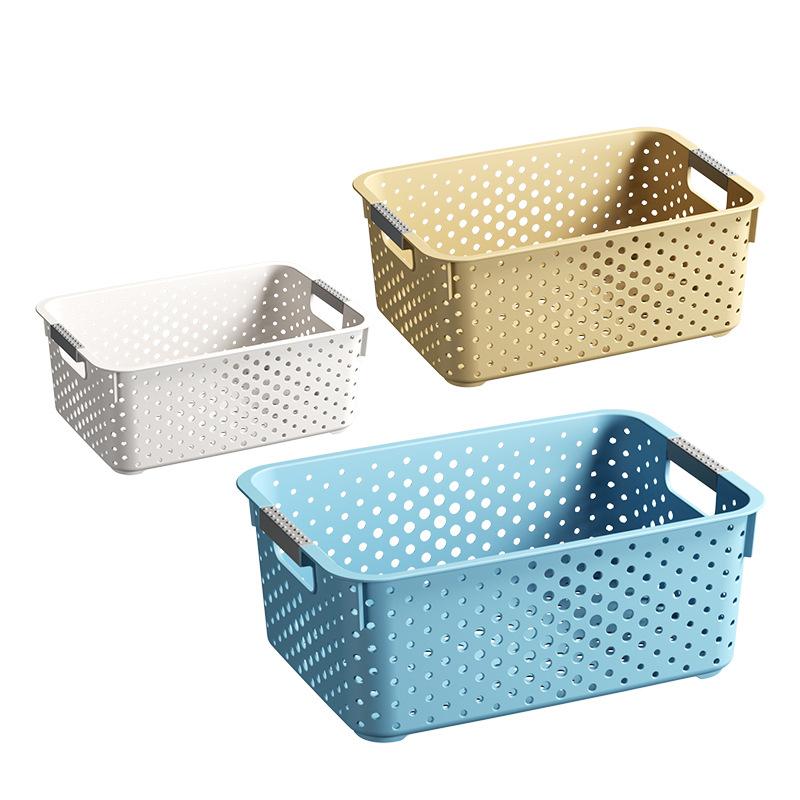 Storage Basket Plastic Household Snacks Toys Plastic Storage Basket Dormitory Kitchen Desktop Storage Box Storage Basket