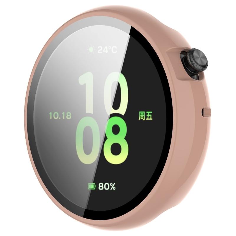Case for Watch Fit 44mm Tempered Glass Screen Protectors & Hard PC Protective Bumper Smartwatch Accessories