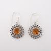 Citrine Gemstone 925 Sterling Silver Jewelry Drop/Dangle Earrings 1.57" For Gift CE-19-6