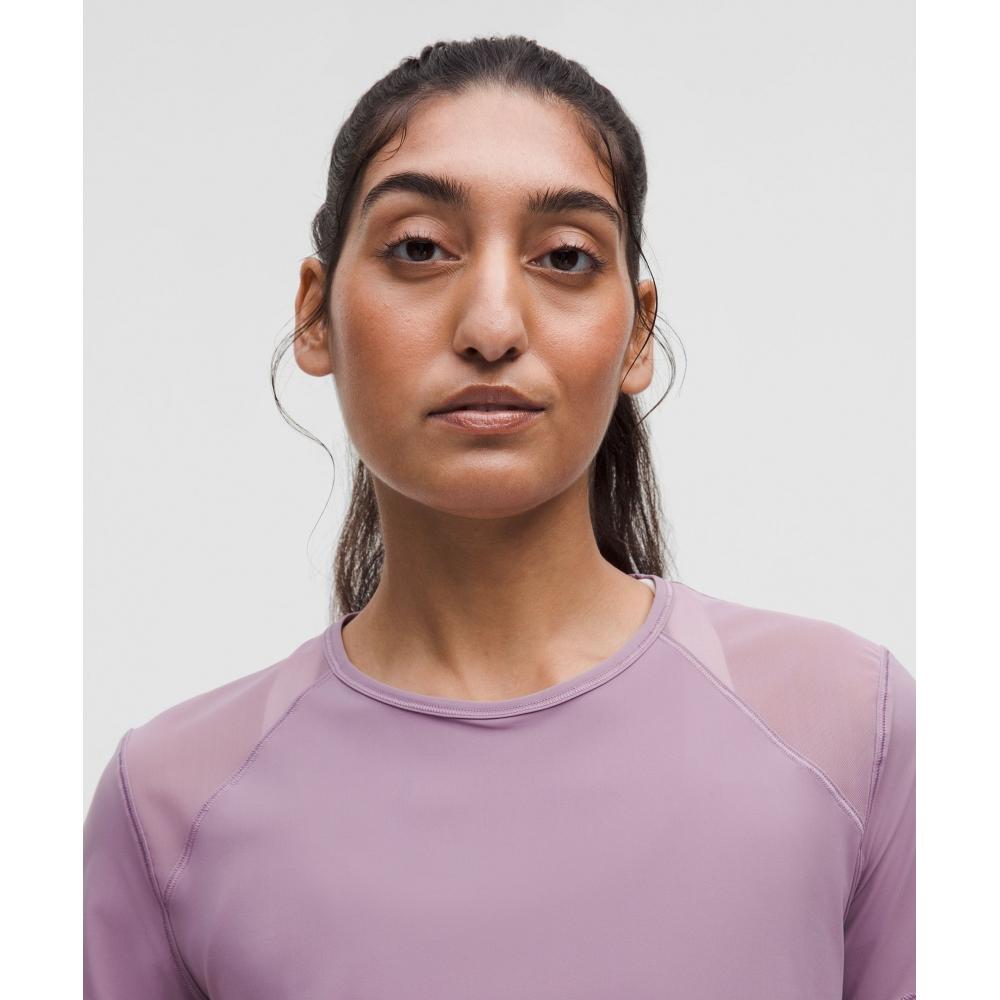 Lululemon Tričko s krátkým rukávem Sculpt Lavender Lux
