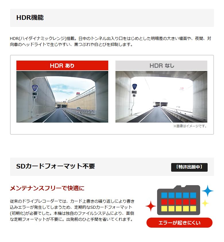 Yupiteru SN-ST3400P Dashcam mit STARVIS & HDR für Nachtsicht 2 Megapixel Full HD