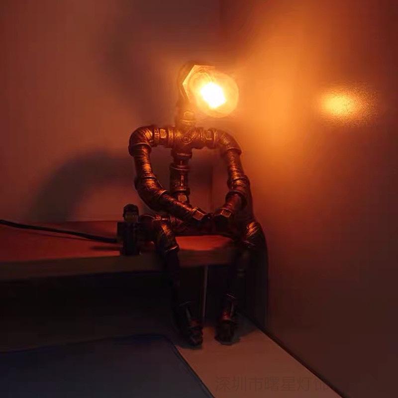 Modern Industrial Retro Iron Table Lamp E27 Living Room Restaurant Bar Loft Cafe