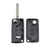 3 Button Flip Key Shell with Pre-Cut HU83 Blade CE0536 for Peugeot for Citroen No Electronics
