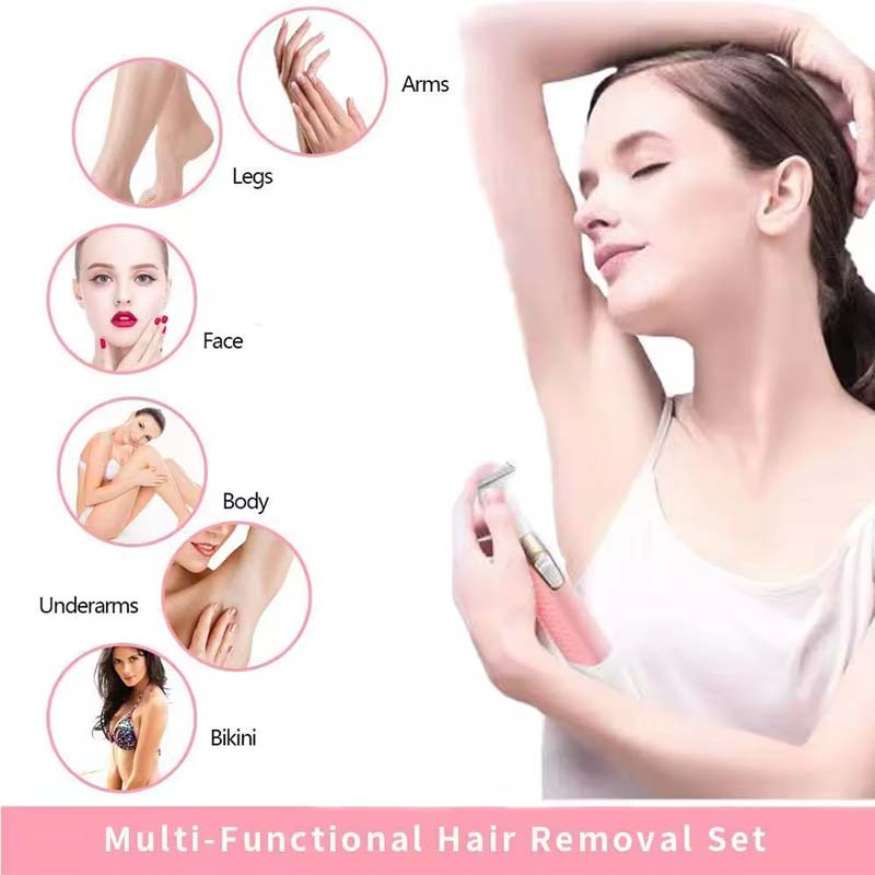 USB Electric Eyebrow Trimmer Hair Shaver Facial Nose Pubic Hair Body 5 In 1 Women Hair Removal Machine