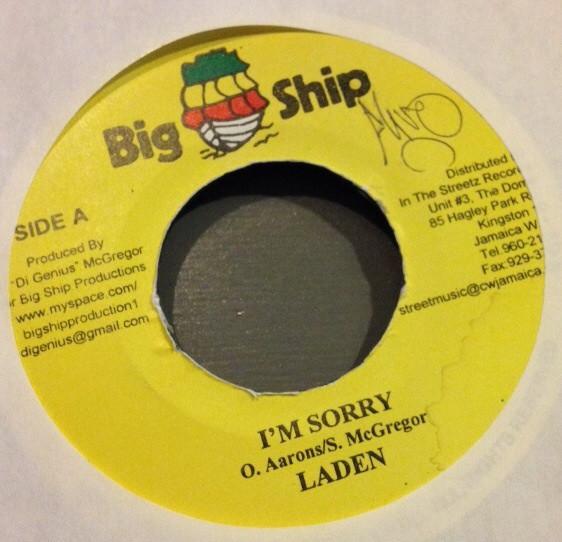 

7inch Record LADEN - I m Sorry NONE Big Ship Jamaica Reggae, Ska & Dub Used