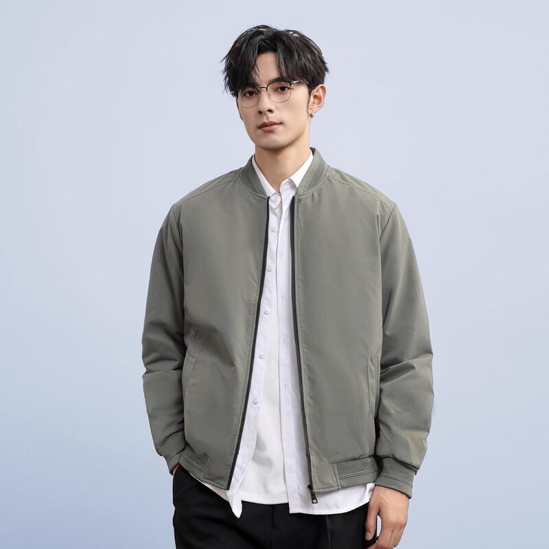 

Romon Men s Baseball Collar Casual Jacket 2XL