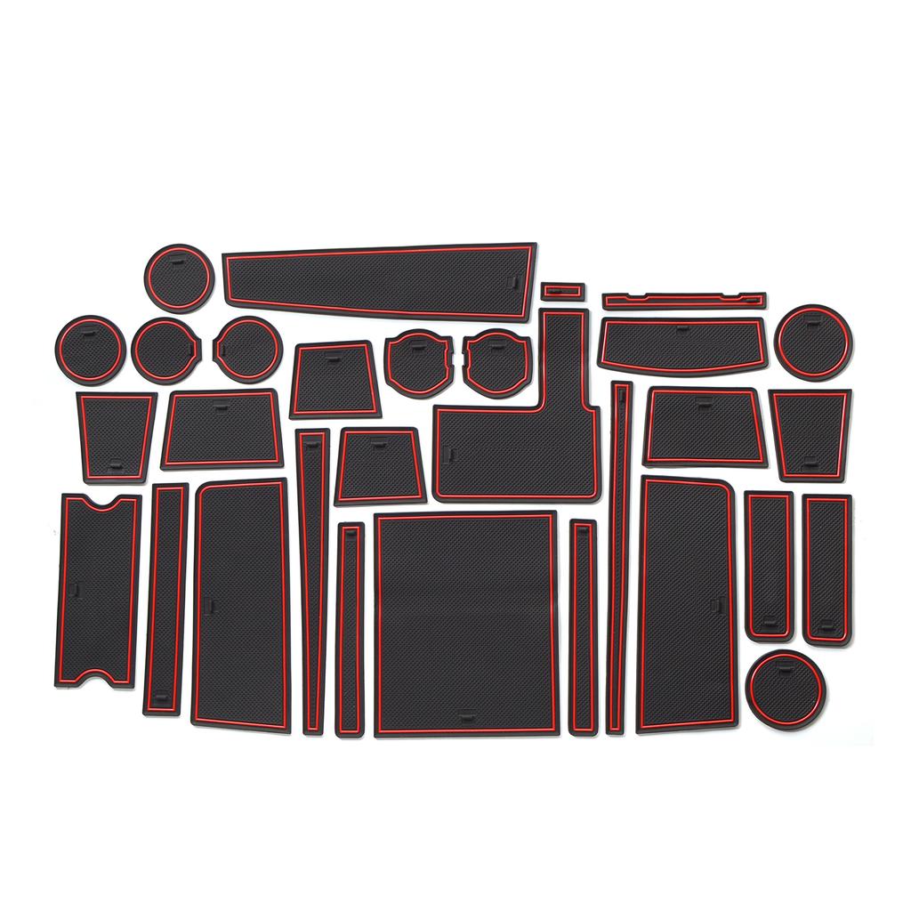 Car Gate Slot Cup Mat for Ford Explorer 2020 - 2025 Anti-Slip Door Groove Pad Interior Accessories Rubber Coasters