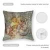 vintage little angel Cushion Cover Anti-dustmite Pillowcase Invisible zipper silky short plush Sofa cushion cover