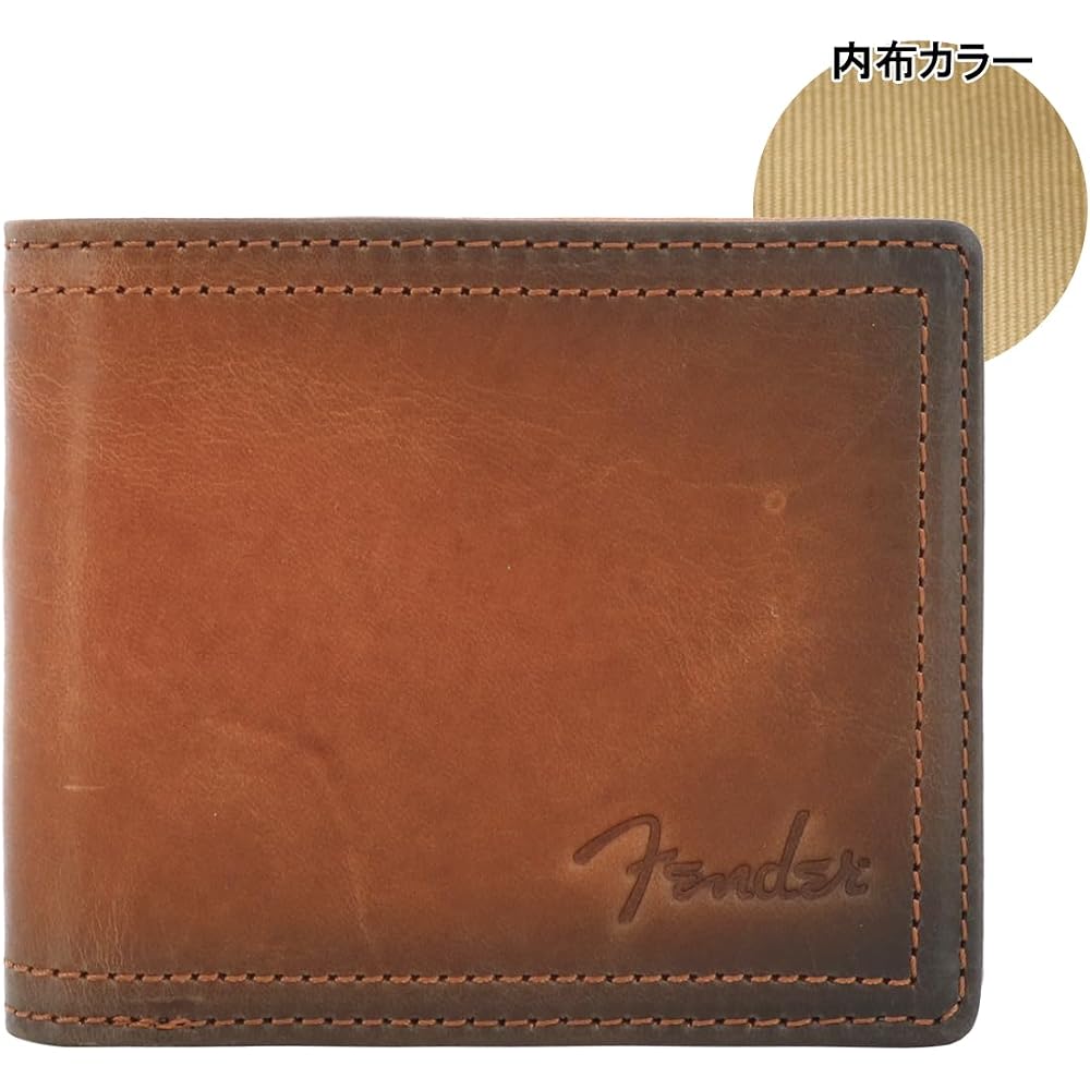 [Fender] Bi-fold Wallet, Cowhide, Men's 950-502 Stratocaster Folding Wallet [02] Brown