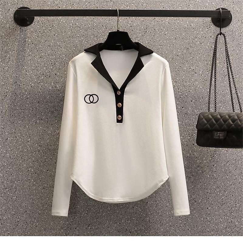 Autumn Polo Neck Age Reducing Long Sleeve Top Casual Pants Fashion Suit Women