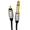 RCA To 1/4" Audio Cable 6.35mm Mono Plug Male To RCA Male Cable For Camera Headphone Instrument Amplifier Speaker Phone