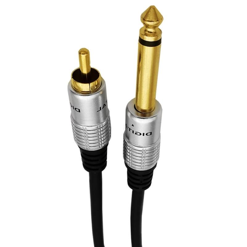 RCA To 1/4" Audio Cable 6.35mm Mono Plug Male To RCA Male Cable For Camera Headphone Instrument Amplifier Speaker Phone