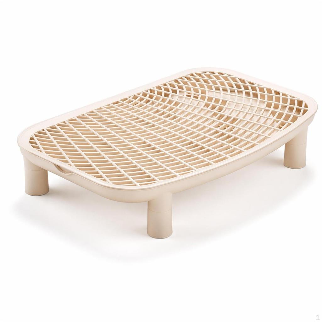 Litter Tray with Grate Detachable Control EasytoClean Bean Green