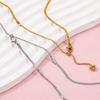 Fenny 18K PVD Plated No Fade Fashion Zirconia Snake Bone Blade Chain Adjustment Y Necklace for Women Stainless Steel