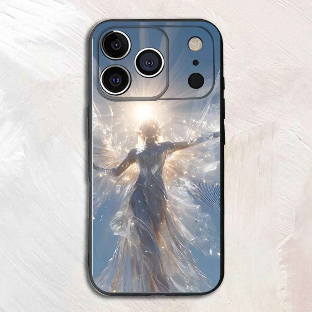 

Luminous Angel Silicone Phone Case For iPhone 17 16 15 14 13 12 11 X XS Plus Pro Max Shockproof Soft Cover iPhone12mini