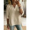 BITCED Damen Mode Lässige V-Ausschnitt Langarm Blusen & Hemden