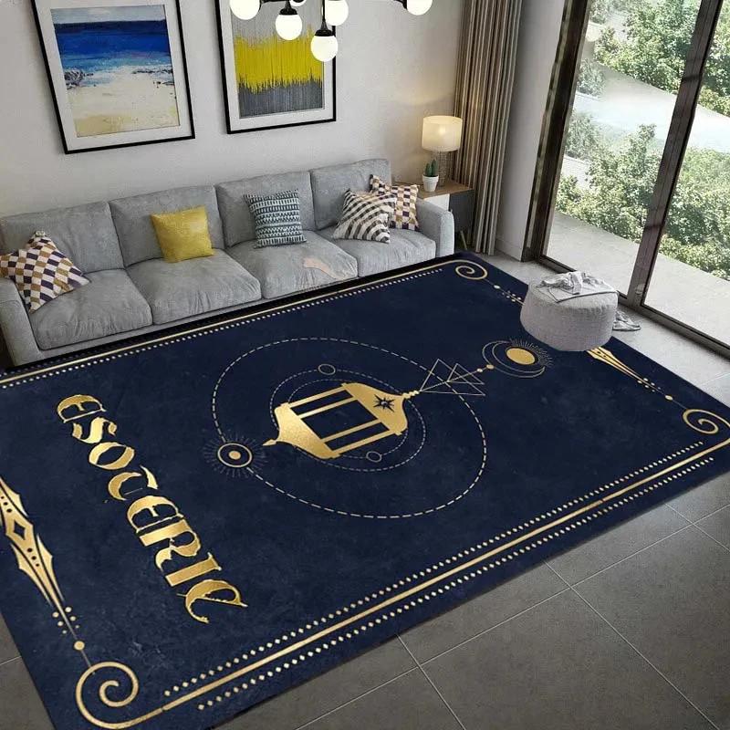 Tarot Witch Gothic Eyes Print Carpet for Living Room Home Decoration Sofa Table Large Area Rug Bedroom Bedside Floor Mat Gift