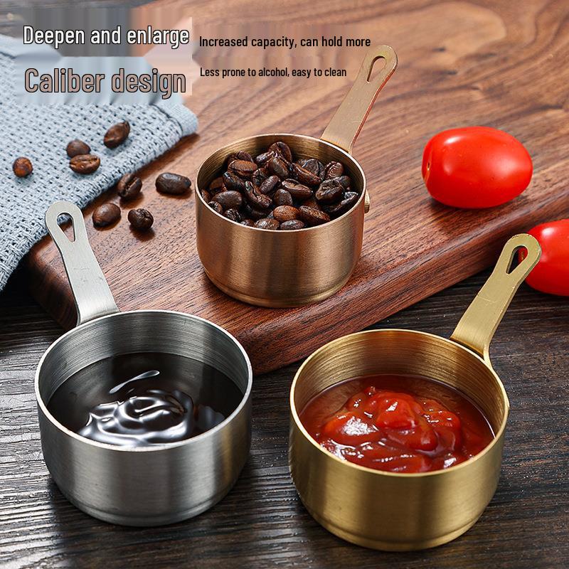304 Stainless Steel Sauce Cup with Handle - Perfect for Steak, Dips, Snacks, and Vinegar.