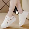 Fashion Tied Natural Leather Basketball Tenis Flats Women's White Shoes Black Sneakers Woman Sport From Famous Brands Trainers