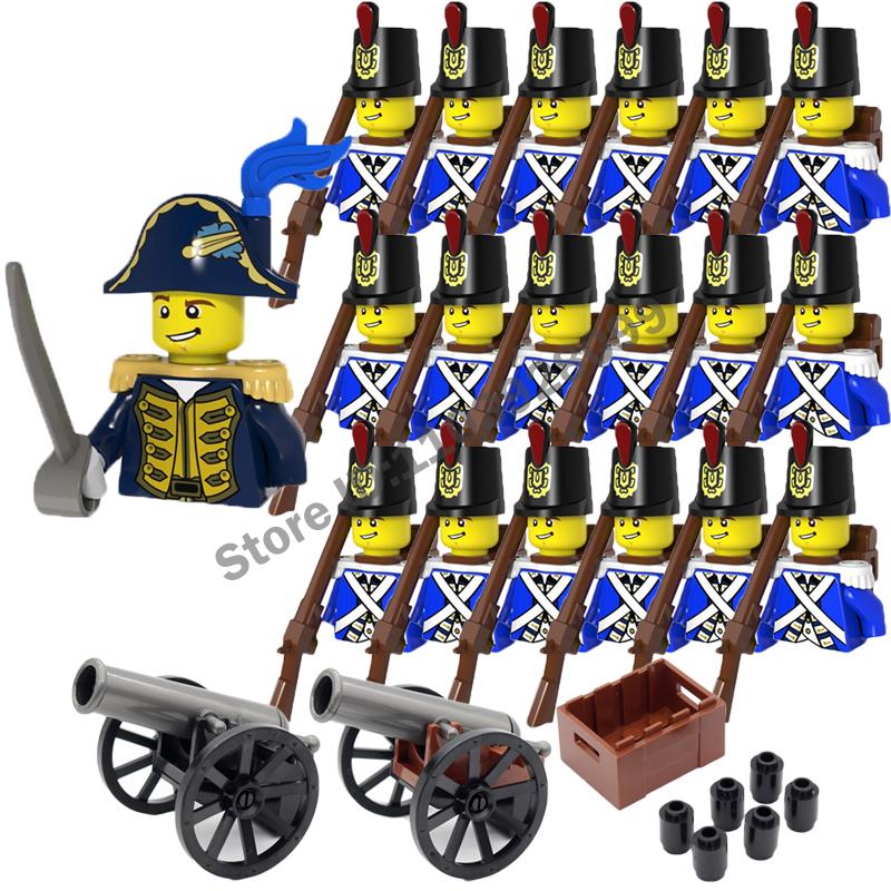 Medieval Napoleonic War Military Building Blocks Imperial Governor General Official French British Russia Marshal Soldiers Brick