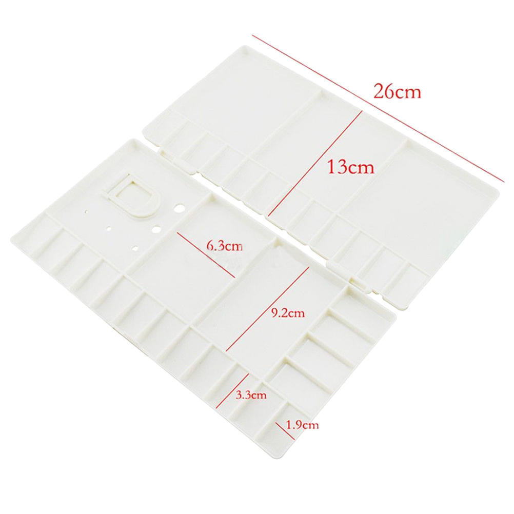 Art Paint Tray Artist Oil Watercolor Plastic Palette White 33 Grids L Size