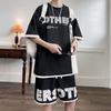 SUKESEM Summer Short Sleeve Plus Sizes Loose Stylish Tracksuit Top and Solid Comfortable Sportswear Size Men's T-Shirt Set, Available, Fit, Pants,