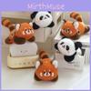 Plush Panda Spinning Keychain Backpack Charm Couples Gift Short Decor Plush
