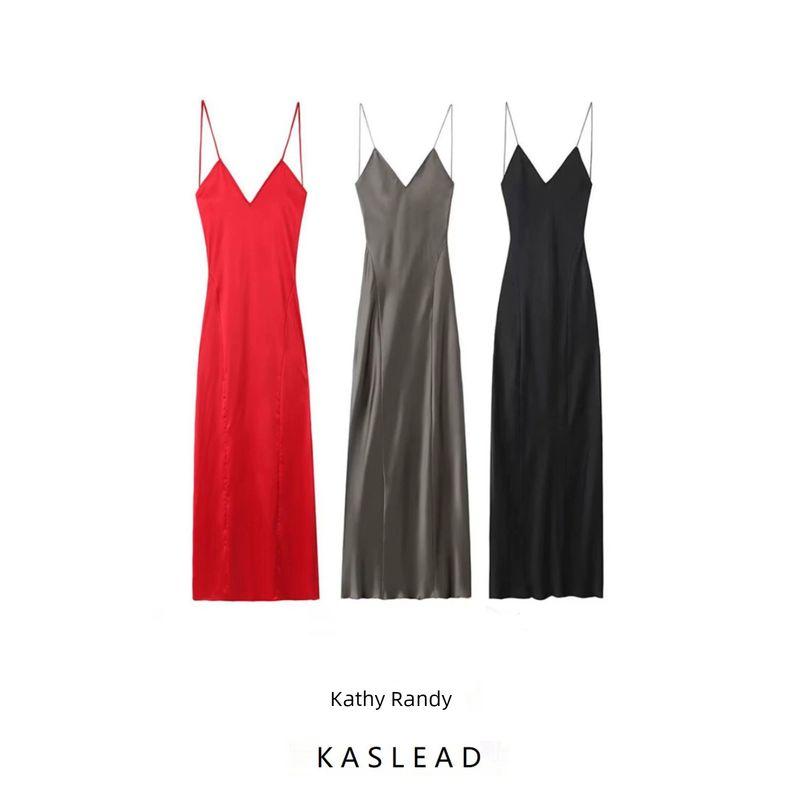 Kaslead New Arrival Women's Clothing Fashion Style Fashion Silk Satin Texture Intimates Style Dress 8325840 800