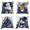 Multi-size New Year Snowman and Elk Cushion Cover Pillowcases Merry Christmas Decoration Cushion Pillow Cases Home Xmas Ornament
