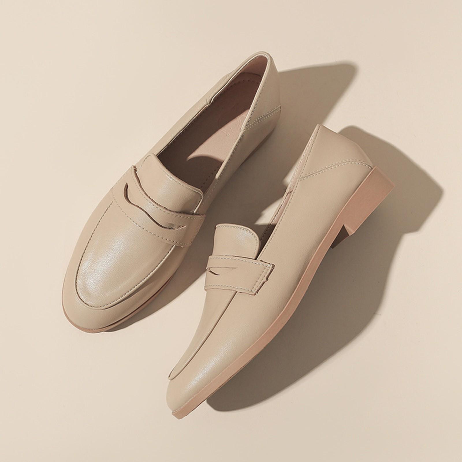 

Женские модные туфли-лоферы, повседневная обувь на мягкой подошве из кожи, неглубокие туфли-лодочки, обувь для ходьбы на плоской подошве 39