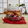 Ceramic Money Cat Moving Hand – Gold On Cushion