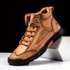 Handgenähte Herren-Lederstiefel, echtes Leder, lässige Lederschuhe, Herren-Stiefeletten