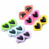 5 Pcs Random Small Size Heart-shaped Sunglasses Simulated Resin Heart-shaped Glasses DIY Accessories Dolls Pets Dog Accessories