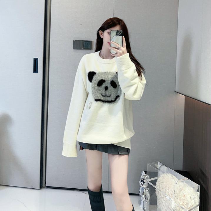 

Thom Brassy Plush Panda Pullover 3066 Small