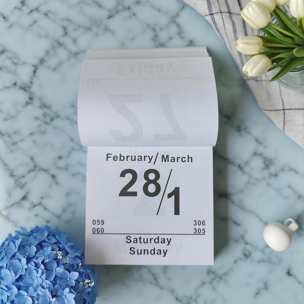 2026 Tear Off Daily Calendar Minimalist 365 Days Wall Calendar For Home