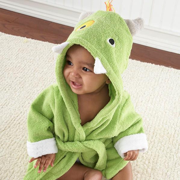 Animal-Shaped Hooded Bathrobe for Infants and Toddlers