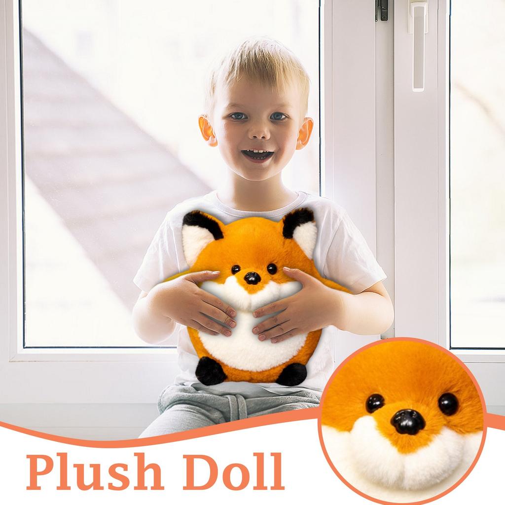 Fats Ball Round Foxes Plush Toy, Big Tail Foxes Sleeping Toy, Plush Toy