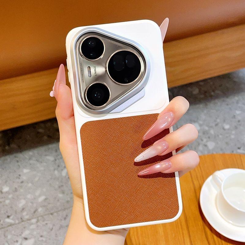 Case For Huawei Pura 90 Pro Max 80 Pro Pura 70 Dopamine Leather Texture Color Block Shockproof Bumper Phone Cover Shell