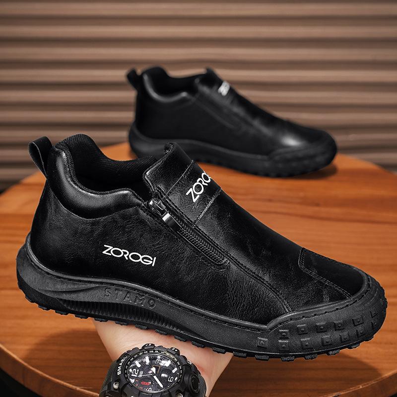 Spring mid-help zipper outdoor casual shoes personalized shoes