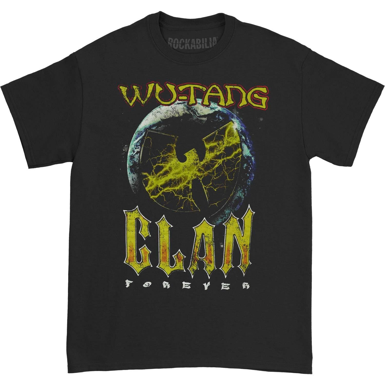 Men s Wu Tang Clan Bat Globe Forever Slim Fit T-shirt X-Large Black XL