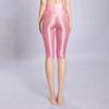 Shorts brillants longueur genou Collants pêche pour hanches Legging Pantalons de yoga fins Pour le fitness les joggeurs