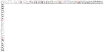 Shinwa Sokutei Curved Same Same Size On Front and 11101 Ruler, Thickness, Back, Masterpiece, White, 50cm,