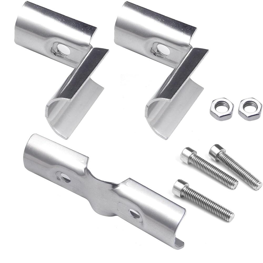 6 Sets Of T Clamps,Stainless Steel, Silver, Pipe Clamps, 1" OD, 25MM