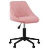 Day and Night - Day and Night Pink Velvet Swivel Dining Chair