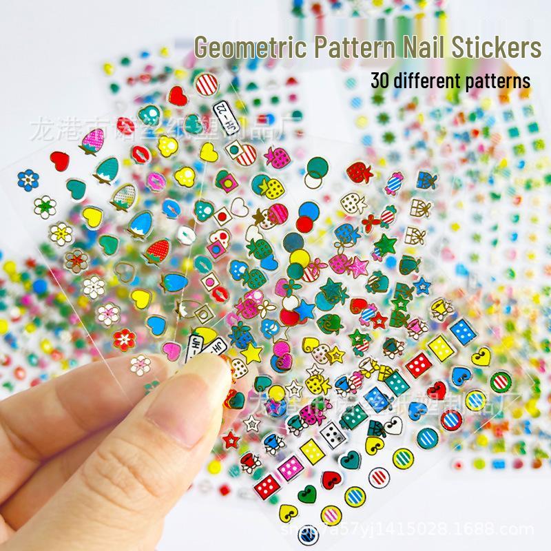 3D Luminous Jelly Nail Stickers for Kids - 5D Embossed Nail Art