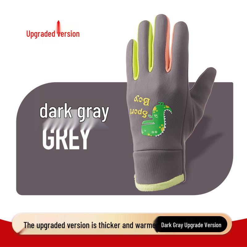 Скидка для новых посетителей: Детские ветрозащитные водонепроницаемые велосипедные перчатки - Толстый, теплый вельвет для осени/зимы