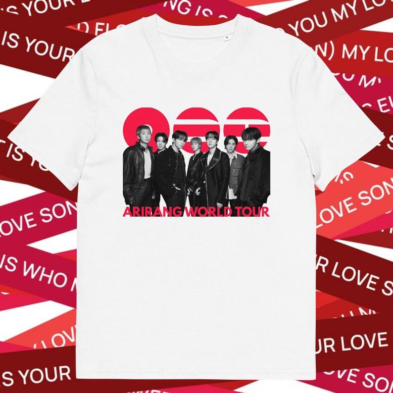 

2026 Summer Fashion Trendy Tee Men Women Vintage Top ARIRANG BTS TOUR Unisex Organic Cotton T-shirt Short Sleeve Casual Clothing 4XL