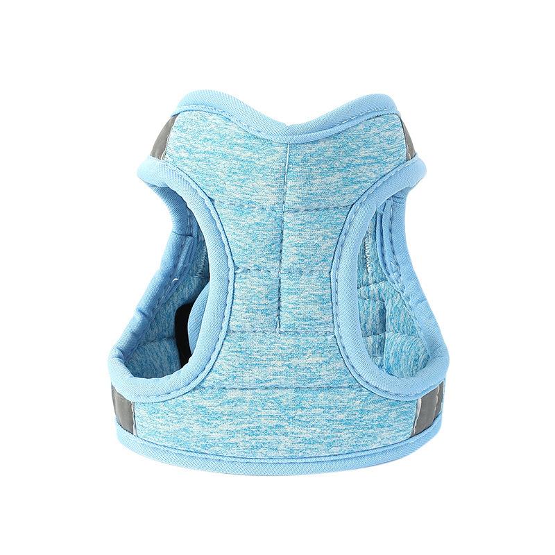 

Собачий поводок, светоотражающая шлейка жилетного типа для котенка, веревка для выгула кошки, прочная и дышащая, милая цепочка для маленькой собаки L（4.5-7kg） розовый